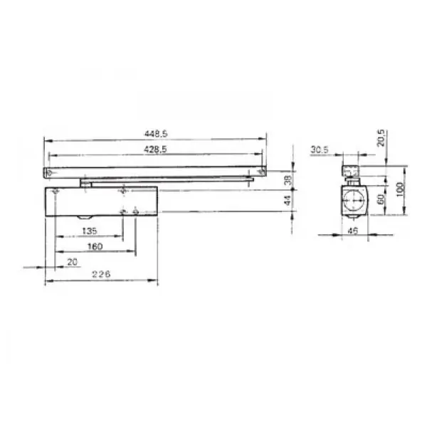 Ferme-porte TS3000 GEZE - Force réglable 1 à 4 - sans bras - Argent - 028348 Commander Maintenant