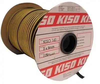 Petit Prix Joint d‘étanchéité EPDM 141 KISO - 15x3 mm - Noir - Rouleau 100 mL - 1413x15N