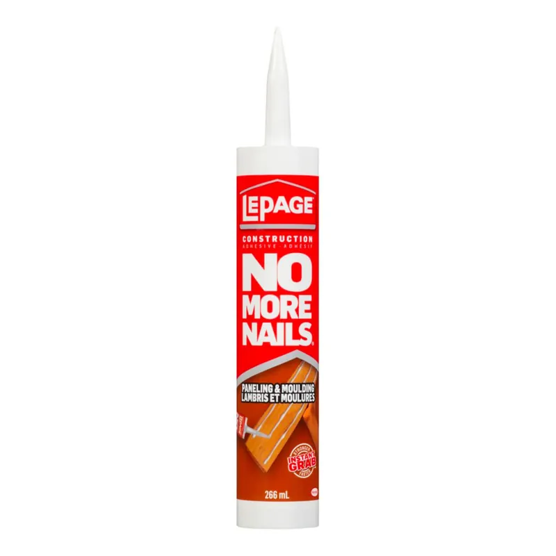Adhésif de construction pour lambris et moulures No More Nails, 266 ml Paiement Sécurisé