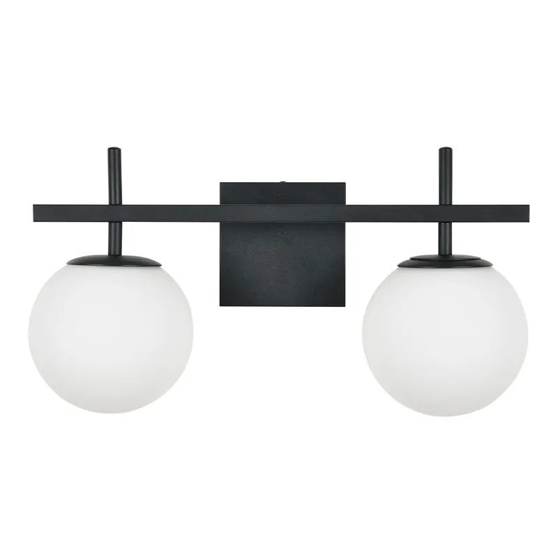 Luminaire mural pour vanité, 2 lumières, noir Meilleur Prix