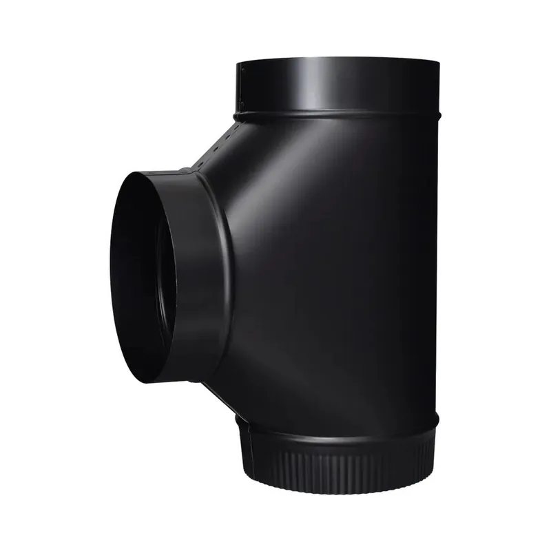 Raccord en T, Noir mat, Cal. 24, 7" Pas Cher