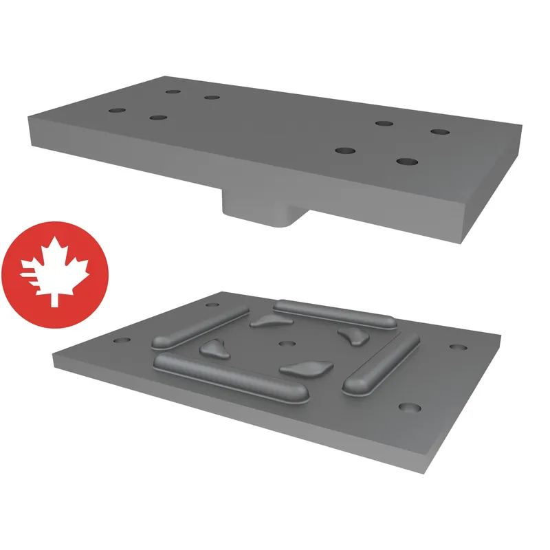 Ensemble de plaques d‘appui, 3 1/2&Prime; x 7&Prime; x 1/2&Prime; Authentique